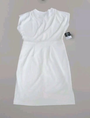 Vestido para mujer Vera Wang talla L drapeado vaina abertura lateral Simply Vera Vanilla Ice nuevo con etiquetas Foto 1 de 4