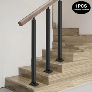 1 pc 90cm Stair Balusters Post Deck Railing Handrail Building Fence Post Black - Picture 1 of 15