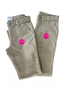 The Childrens Place Tan Chinos Khaki Pants Size 10 School Uniform Lot 2 Pair - Picture 1 of 4