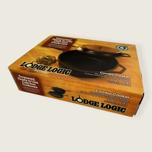 Vintage Lodge PreSeasoned Cast Iron Combo Cooker  Dutch Oven LCC3 3Qt New in Box - Picture 1 of 8