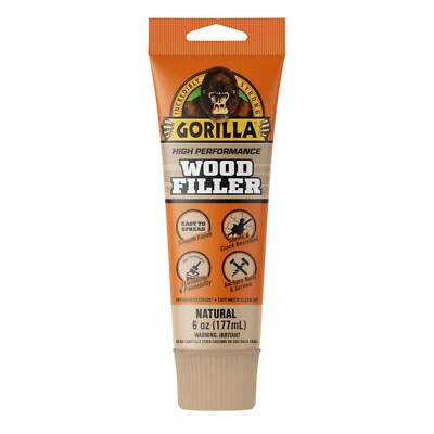 Gorilla HIGH PERFORMANCE WOOD FILLER | NATURAL | STAINABLE PAINTABLE | SMOOTH FI - Image 1 of 4