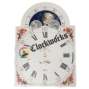 1161-853 Clock-Dial White-Floral Calendar - Picture 1 of 1