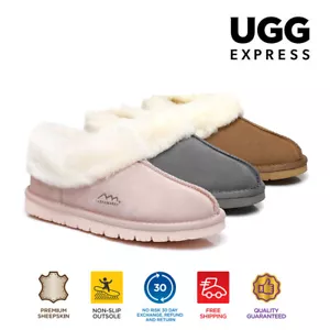 TARRAMARRA® Slippers Women Men Australian Sheepskin Wool Ankle Nonslip Homey - Picture 1 of 23