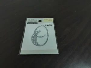 Recollection Silver Glitter and Rhinestone O Letter Sticker - Picture 1 of 1