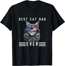 Meow Maine Coon Cat Best Cat Dad Ever Funny Cat Maine Coon T-Shirt