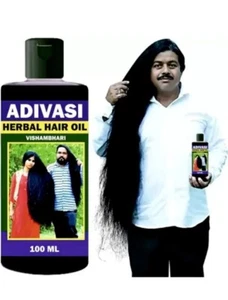 Natural Adivasi Bhringraj Herbal Hair Oil 100ml Made With Pure Ayurvedic Herbs - Picture 1 of 6