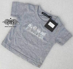ROCK STAR BABY MODISCHES SHIRT HELLGRAU ROOM SERVIC FÜR 3-6M BABY RSB-N31 NEU 02 - Picture 1 of 1