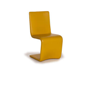 Who's Perfect Venere Leather Chair Yellow #15310