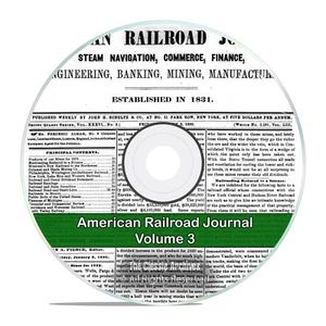 The American Railroad Journal, Band 3, 1878-1923, 46 Bände DVD H56 - Bild 1 von 5
