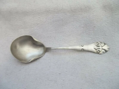 A290	Alter Saucenlöffel, Französische Lilie, Dänisch, gestempelt 2-Turm - Bild 1 von 3