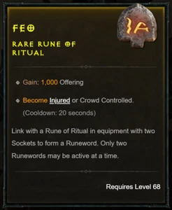 🔥DIABLO 4 - FEO Runa - Softcore - Estacional o Eterno - Vasija de odio - Imagen 1 de 1