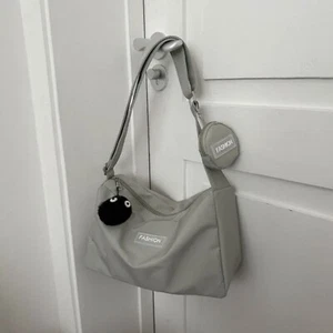 Schöne Damenhandtasche Grau Weich Dünner Wasserdichter Stoff Oxford ✅ Neue ✅ DE - Bild 1 von 12