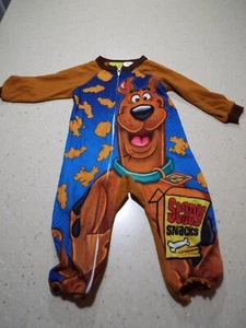 Vintage Scooby-Doo One-Piece Bodysuit Size 24 Months Zip Up Footless - Picture 1 of 12