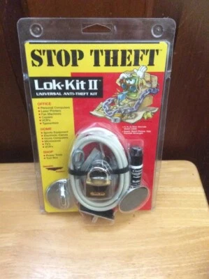 Stop Theft Lock Lok Kit II Universal Anti Theft Kit Office Home Shop Electronics - Image 1 of 2