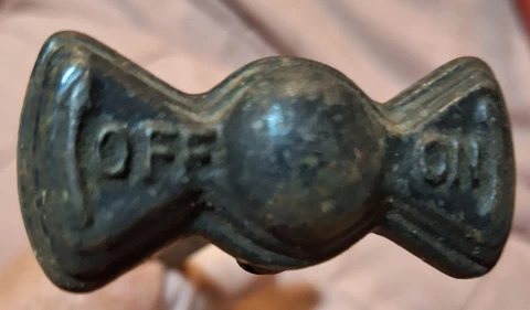 Cast Shut-On/Off-Vintage Ornamental Shutoff Valve handle Cover