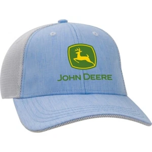 LP84226 - John Deere Logo Light Blue Mesh Back Cap - Picture 1 of 1