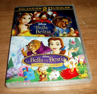 LA BELLA Y LA BESTIA 1-2 (Beauty and the Beast) 2 DVD 2 PELICULAS NUEVO DISNEY - Imagen 1 de 3