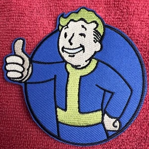 π₯ Fallout Vault Boy PipBoy Embroidered Iron On Patch Nuka Cola 3+β Amazon Game - Picture 1 of 7