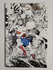 Wonder Woman #750 DC 2020 casi nuevo 9,4 Jim Lee boceto variante cubierta D firmada con certificado de autenticidad - Imagen 1 de 3