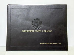 Vintage 1952 Mississippi State College (Universität) Diplom & Cover - weinrot - Bild 1 von 5