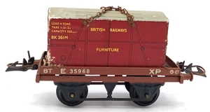 Hornby Meccano Tinplate Model Railway O Gauge Furniture Container Wagon - Picture 1 of 9