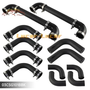 12 piezas 57 mm universal turbo enfriador de aire de carga tuberías + kit de manguera de silicona - Imagen 1 de 13