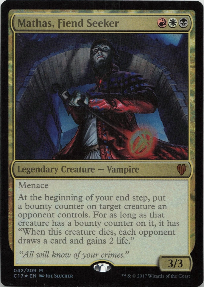 Mathas, Fiend Seeker - FOIL - M Commander 2017 42 - MTG - Image 1 of 1