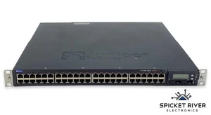 Juniper EX4200-48T-DC Gigabit PoE+ Ethernet Switch 2x 190w DC PSUs w/ SFP Module - Picture 1 of 4