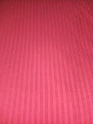 Vintage Pink Textured Striped Poly Blend Fabric One Way Stretch 1.75 Yrds X 55"W - Image 1 of 4