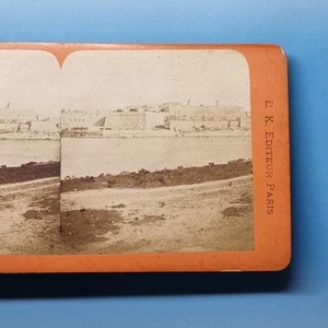 Valletta Malta Stereoview C1870 Real Photo Mediterranean The Harbour - Picture 1 of 3