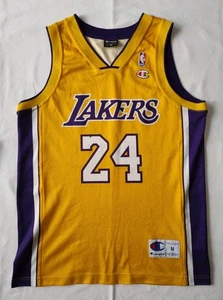 CANOTTA BASKET CHAMPION NBA VINTAGE LOS ANGELES LAKERS #24 BRYANT - Foto 1 di 13