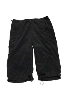 Eddie Bauer Hiking Pants Women's 6 Nylon dark gray Cropped drawstring hem - Picture 1 of 9