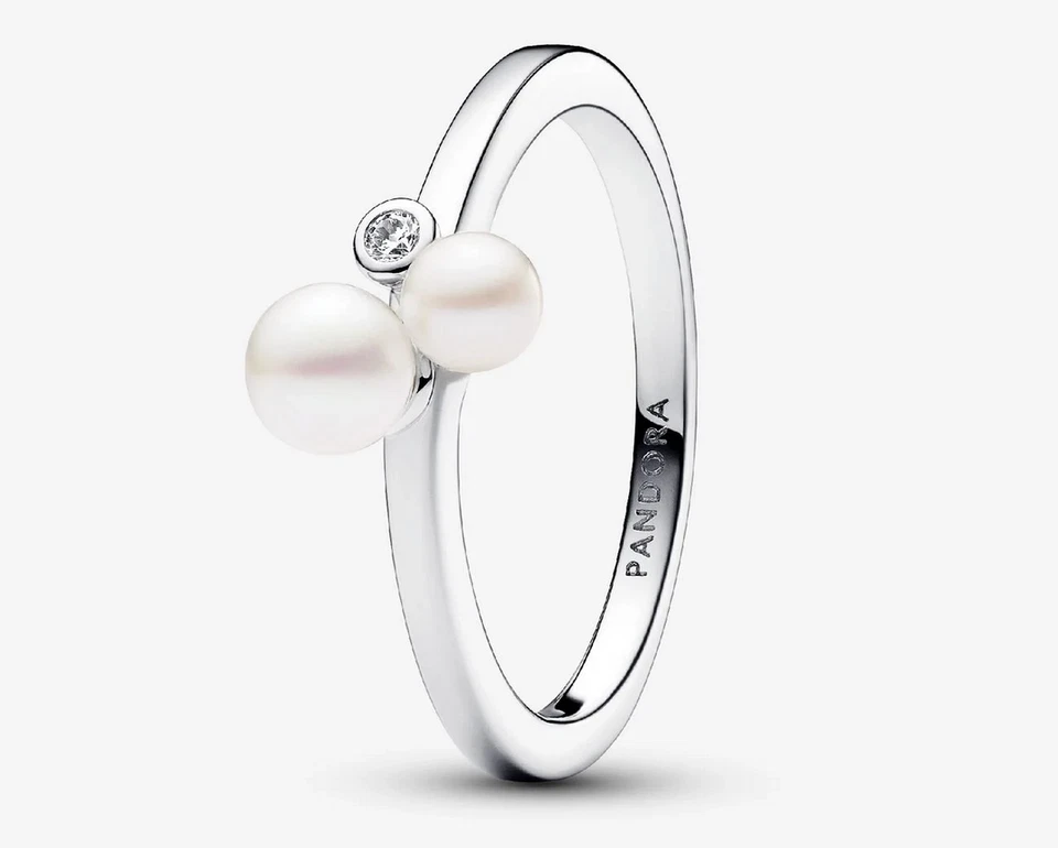 Pandora 193156C01-50 Anello Perle d'Acqua Dolce Coltivate e Punto Luce taglia 50 - Immagine 1 di 1