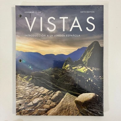 SEALED Vistas Introduccion A La Lengua Espanola Lessons 1-10 6th Ed Loose-Leaf - Image 1 of 4