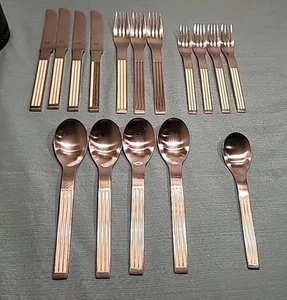 DANSK THEBE STAINLESS FLATWARE 16 PIECES. - Picture 1 of 19