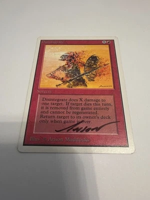 Disintegrate Unlimited Signed Autograph Anson Maddocks - A - Image 1 of 2