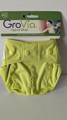 Cubierta de pañal impermeable GroVia Hybrid Shell en color cítrico talla única carcasa AI2 Foto 1 de 2