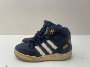 Adidas Kids Basketball Trainers Blue High Top Sneakers Size UK 11K - B20 - Picture 1 of 7