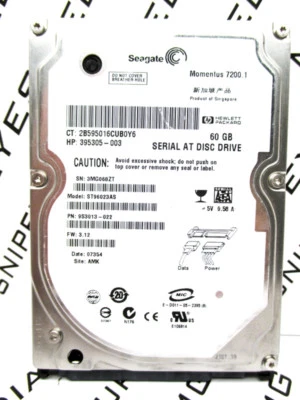 Seagate Momentus 7200.1 60GB ST96023AS SATA 9S3013-022 LaptopHardDrive TESTED - Image 1 of 2