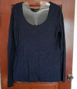 BANANA REPUBLIC Women's S Blue Sparkle Long Sleeve Rayon Shirt - Picture 1 of 5