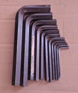 Ex MOD Allen Hex Keys - Assorted Sizes and Brands - Metric - 0.9mm to 19mm Hafu - Picture 1 of 5