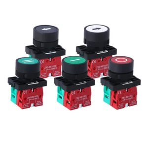 HB2 push button switch self-reset with arrow symbol start stop button 22mm - Picture 1 of 15