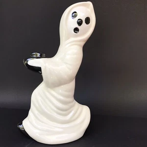Vintage Ceramic Halloween Ghost 12.5” White, Running, Missing Jack O Lantern - Bild 1 von 7