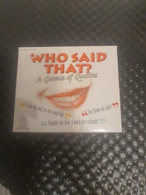 Who Said that? A Game of Quotes Board Game  Complete Little Box Damage Free Post - Image 1 of 3