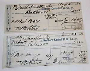 Lot 1882 Antique Northern Central Railway Form 35 Freight Receipt Paper Train RR - Picture 1 of 4