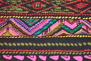 One Piece Colorful Patterned Jewel Toned Cotton Fabric 41"x38" - Picture 1 of 11