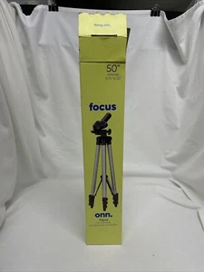 ONN Tripod Adjustable 15.75"-50" Smartphone Go Pro Cam Swivel Head Bubble Level - Picture 1 of 5