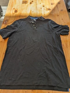 mens croft & barrow black short sleeve button up shirt sz xl - Picture 1 of 6