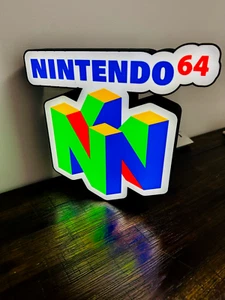 Nintendo 64 N64 Logo - Light Up Logo/Wall Art - Picture 1 of 10