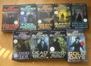 The Dresden Files by Jim Butcher, Series Set (Books 1-8, 14) - Picture 1 of 11